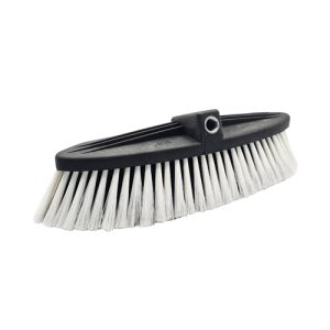 Cepillo de lavado de coches Lions Way con cerdas blancas y base negra para mango extensible
